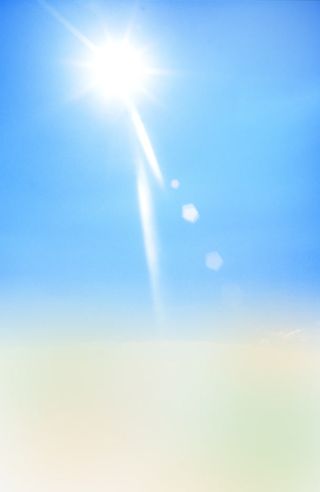 清新天空太阳唯美背景图