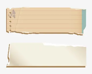 矢量卡通手绘手撕纸张图案免抠