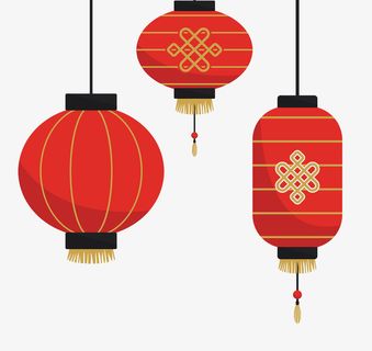 卡通手绘灯笼psd分层图免抠