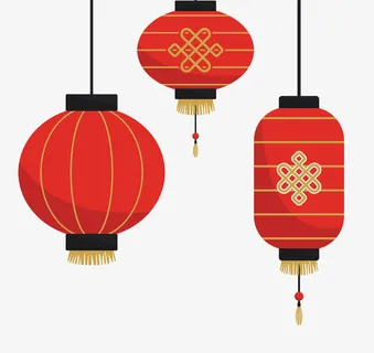 卡通手绘灯笼psd分层图免抠