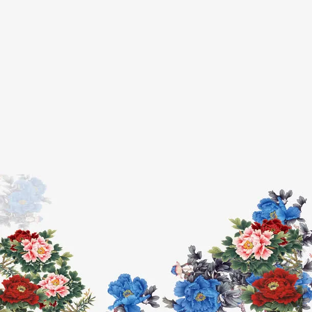 牡丹花背景免抠