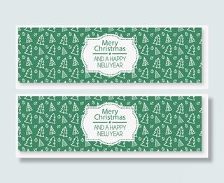 矢量圣诞树圣诞节banner
