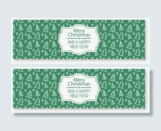 矢量圣诞树圣诞节banner
