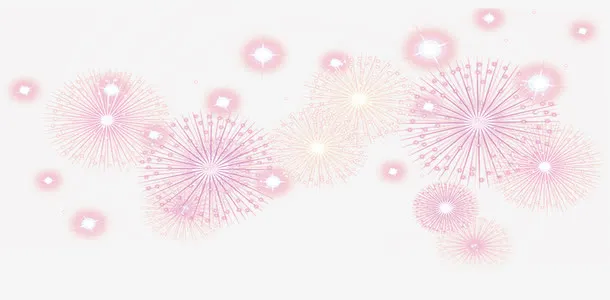 手绘摄影活动节日礼花效果免抠