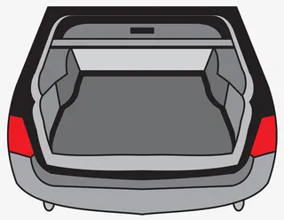 SUV矢量卡通后备箱免抠