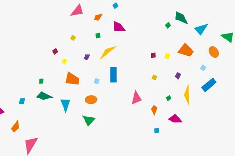 彩色碎纸漂浮素材免抠
