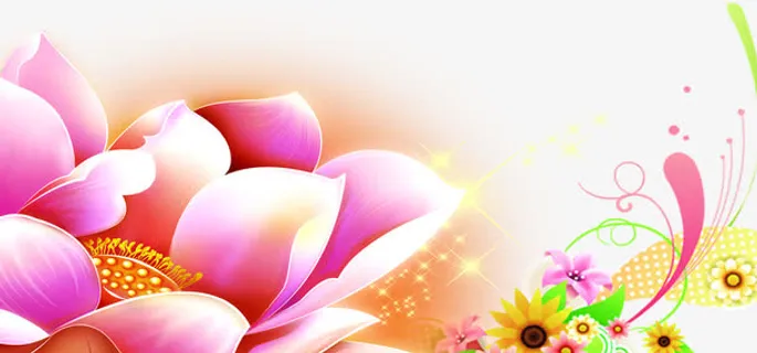 荷花欢度春节素材免抠