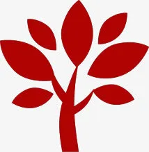 红色卡通树苗图标党建免抠