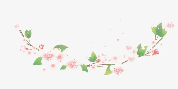 桃花装饰免抠