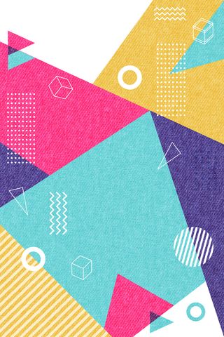 几何扁平质感底纹波浪孟菲斯背景高清