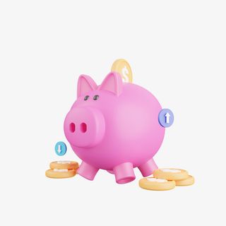 立体3D建模存钱罐免抠