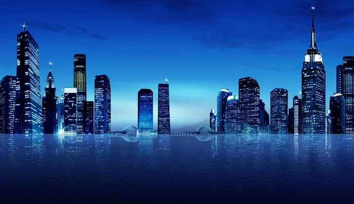璀璨城市夜空背景素材高清