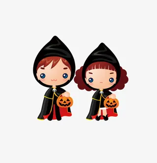 可爱男巫女巫免抠