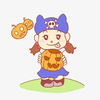 萌萌的南瓜灯免抠