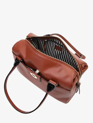 凯特·丝蓓黄色真皮手提包免抠