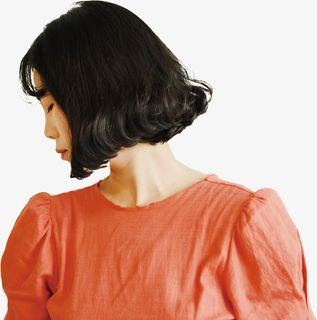 侧脸短发美女摄影人像免抠