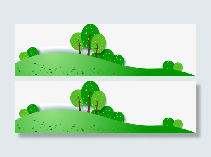 喜迎儿童节蓝天白云原野免抠