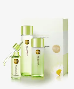 相宜本草睡莲滢泽保湿三件套礼盒免抠