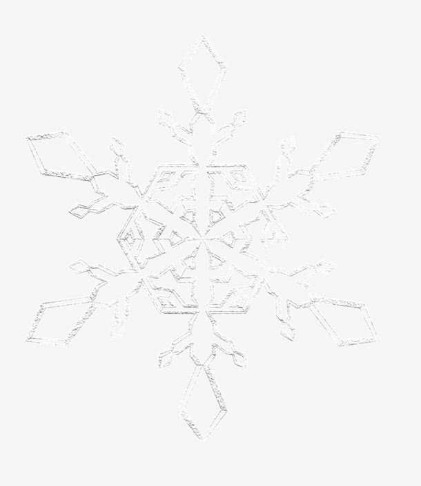 晶体雪花免抠