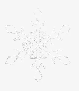 晶体雪花免抠