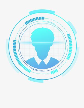 科技感人脸识别免抠