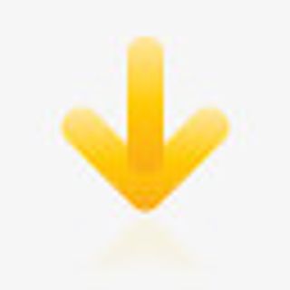 箭头下来超级单黄图标免抠