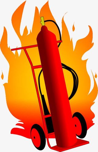 卡通灭火器免抠