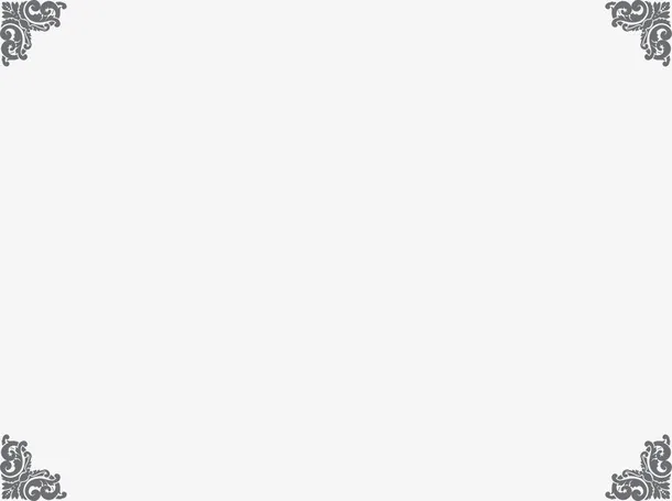 黑色花纹框架免抠