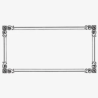 复古中式边框花朵的免抠