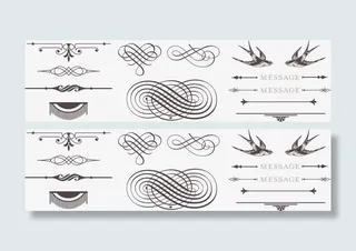 欧式证书元素矢量素材免抠