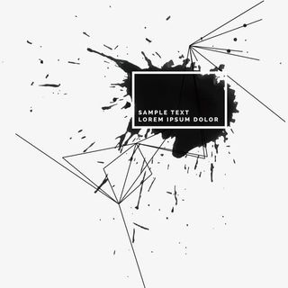 矢量水墨和线条装饰图案免抠