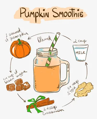 手绘南瓜冰沙菜市场高清免扣素材免抠