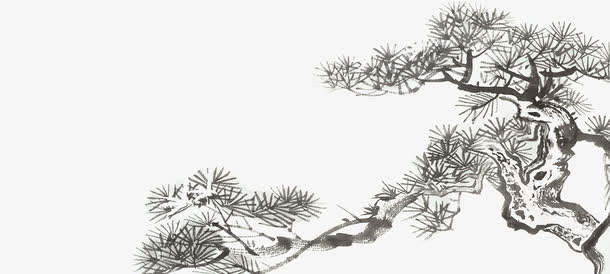 中国风迎客松免抠