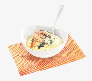 海鲜焗饭手绘PNG免抠