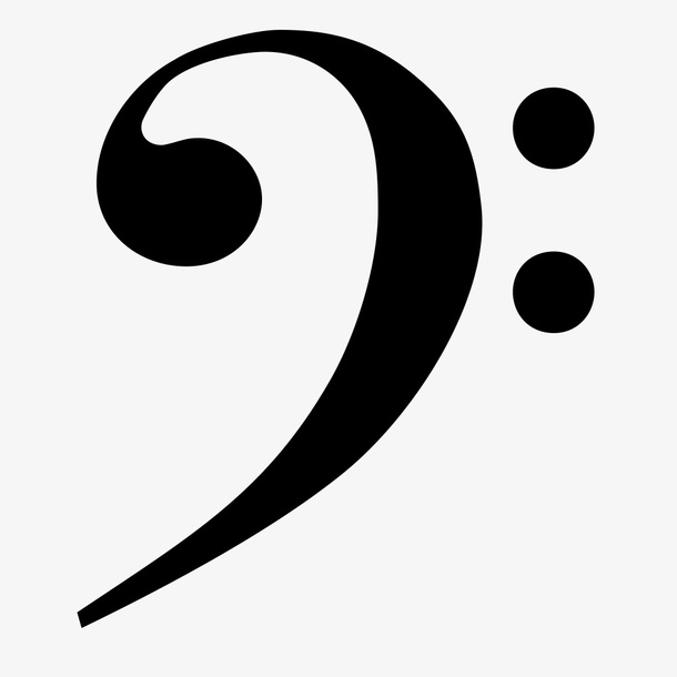 五线谱低音谱号免抠