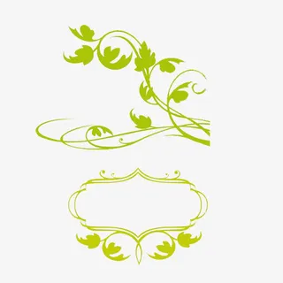 绿色树叶边框免抠