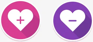 爱心加减按钮免抠