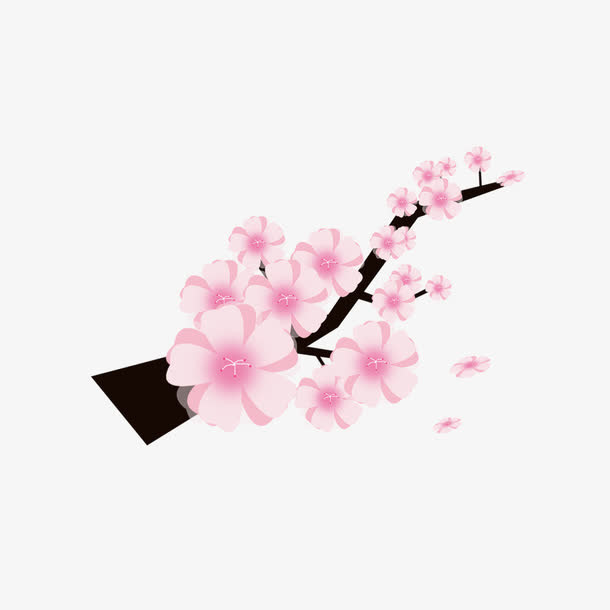 ps粉红色桃花枝头免抠