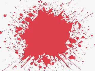 红色墨迹矢量图免抠