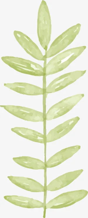 水墨春天绿叶免抠