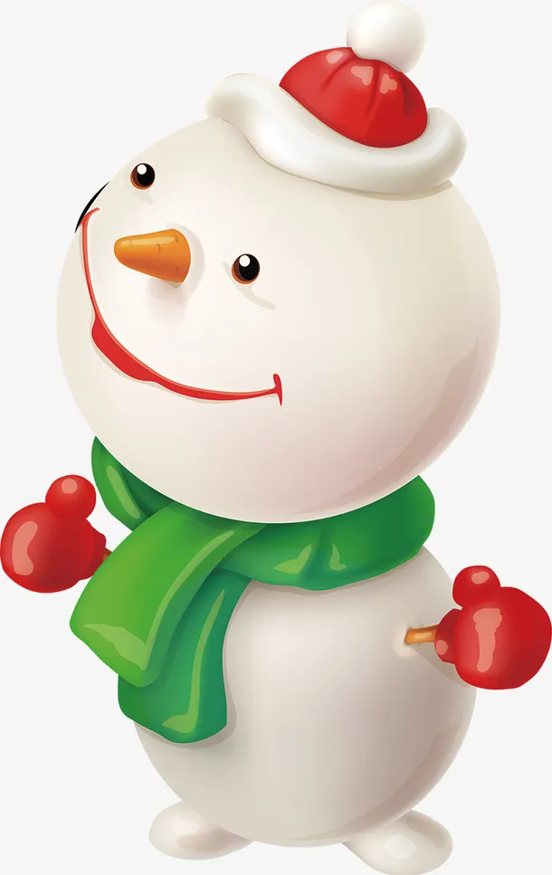可爱卡通小雪人圣诞节免抠