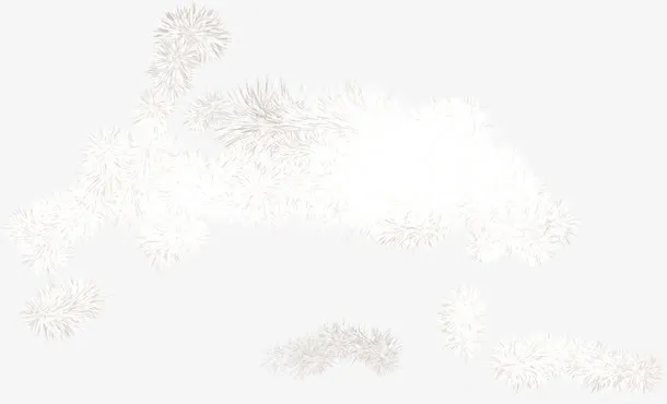 创意合成效果白色的雪花造型免抠