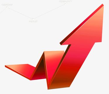 箭头向上金融商务免抠