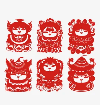 矢量剪纸合集免抠