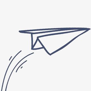 起飞的纸飞机手绘免抠