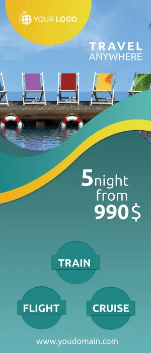 旅游宣传展架免抠