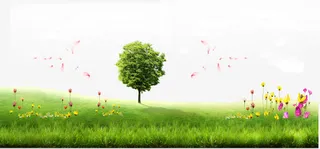 春天野外风景免抠