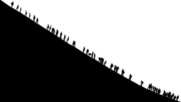 黑色手绘人物创意免抠