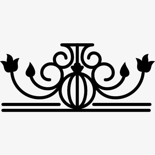 花艺设计与叶片和花蕾图标免抠