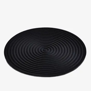 螺旋式纹路黑色硅胶杯垫免抠